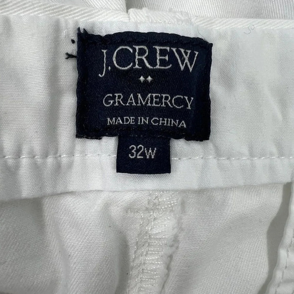 J.Crew Gramercy White Chino Denim Shorts Hula Girl Palm Tree Print Mens 32 - Picture 3 of 6